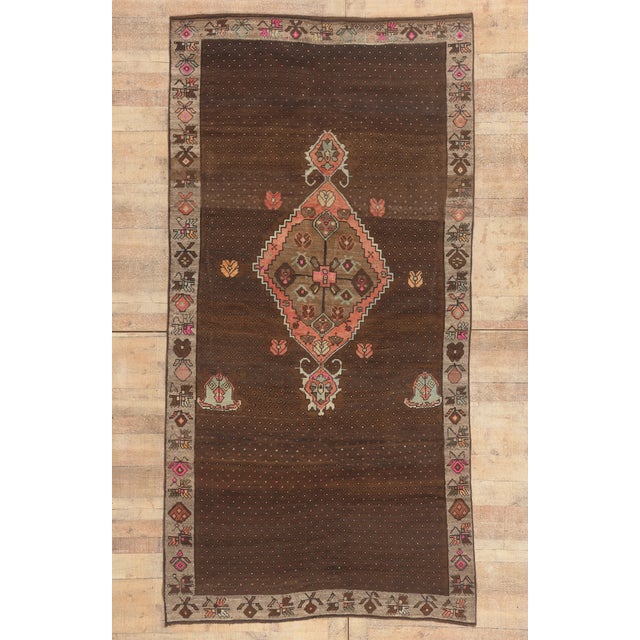 Vintage Turkish Oushak Rug, 05'01 X 10'00 For Sale - Image 10 of 10