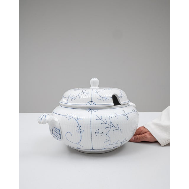 Mid 20th Century 20th Century Belgian Special Edition Porcelain Tureen With Lid For Sale - Image 5 of 18