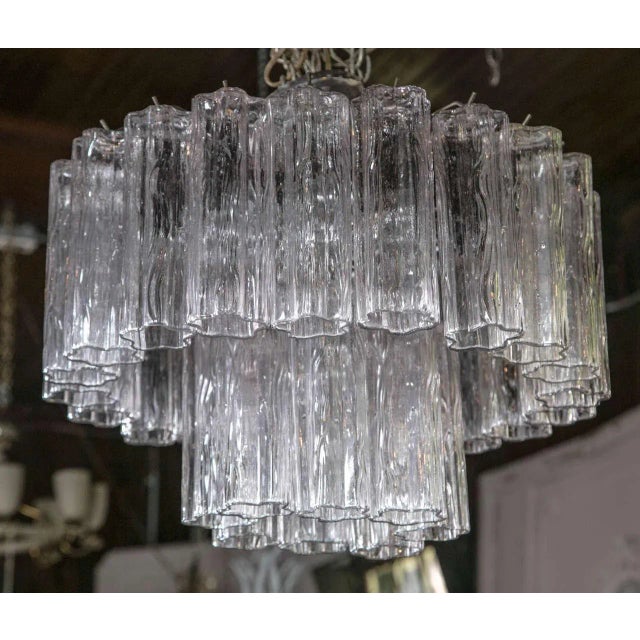 Italian 1960s Murano Glass Tronchi Chandelier by Venini For Sale - Image 3 of 9