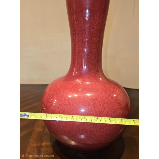 Asian Chinese Sang De Boeuf (Oxblood) Glaze Vase For Sale - Image 3 of 3