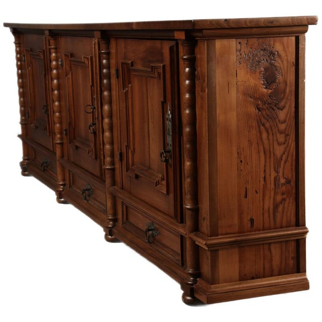 Antique Renaissance Early Baroque Half Cabinet, 1700s For Sale - Image 3 of 18