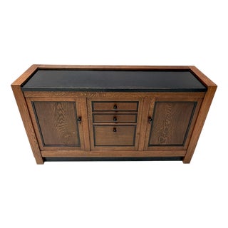 Art Deco Dutch Oak Credenza by J.A. Muntendam, 1920s For Sale
