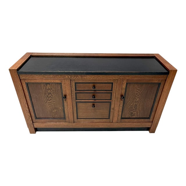 Art Deco Dutch Oak Credenza by J.A. Muntendam, 1920s For Sale