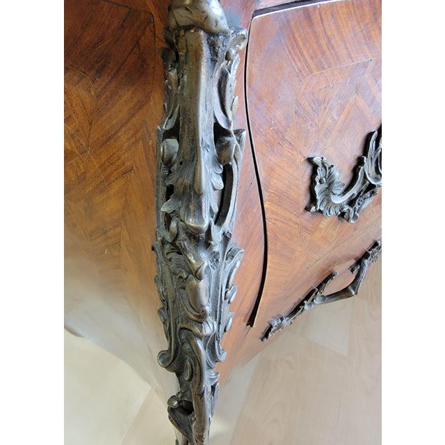 Louis XV Bombe Commode or Chest With Marble Top For Sale - Image 9 of 16