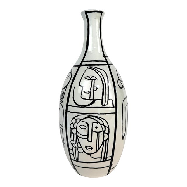 Mid-Century Modern Italian Ceramic Vase For Sale