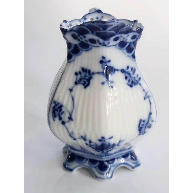 Textile 1970s Royal Copenhagen Blue Fluted Full Lace Creamer, Gargoyles Creamer, Milk Jug For Sale - Image 7 of 12