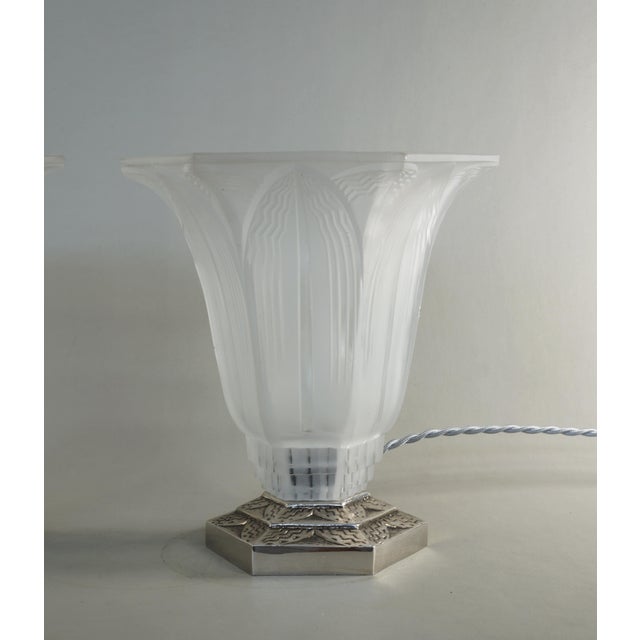 Art Deco French Art Deco Table Lamp by Pierre d'Avesn Lorrain Daum 1920s France - A Pair For Sale - Image 3 of 13