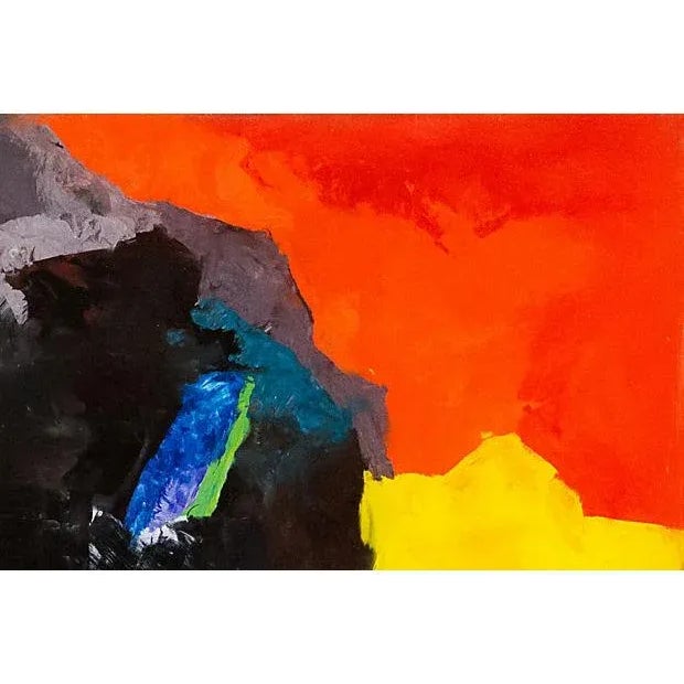 1970s 'Blue Heart Rock' by Isabel Tavernetti, 1972, California Woman Artist, Carmel Art Association For Sale - Image 5 of 7