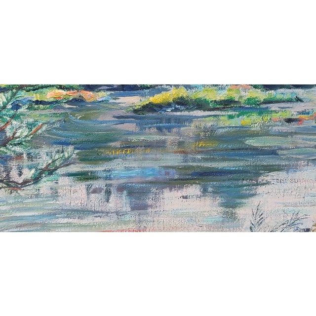 1960s Ann Ruge Post Impressionist Landscape Painting Wall Art, Framed For Sale - Image 10 of 12