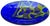 Signed studio art glass charger plate by Richard Ritter, dated 2005. Executed in layered cobalt blue glass with abstract...