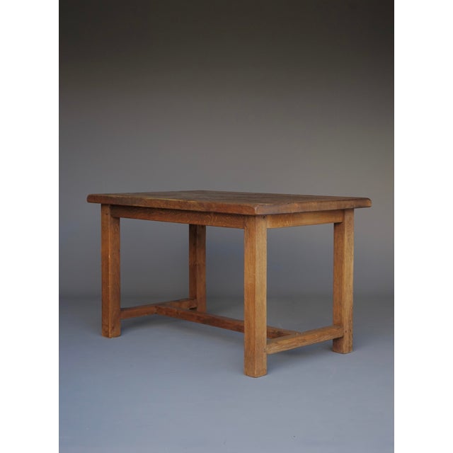 Brutalist Rustic Oak Dining Table from De Puydt, 1970s For Sale - Image 15 of 15