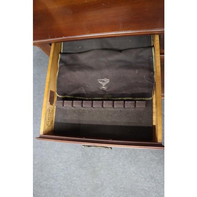 Brown Statton Mahogany Step Back Dutch Cupboard For Sale - Image 8 of 17