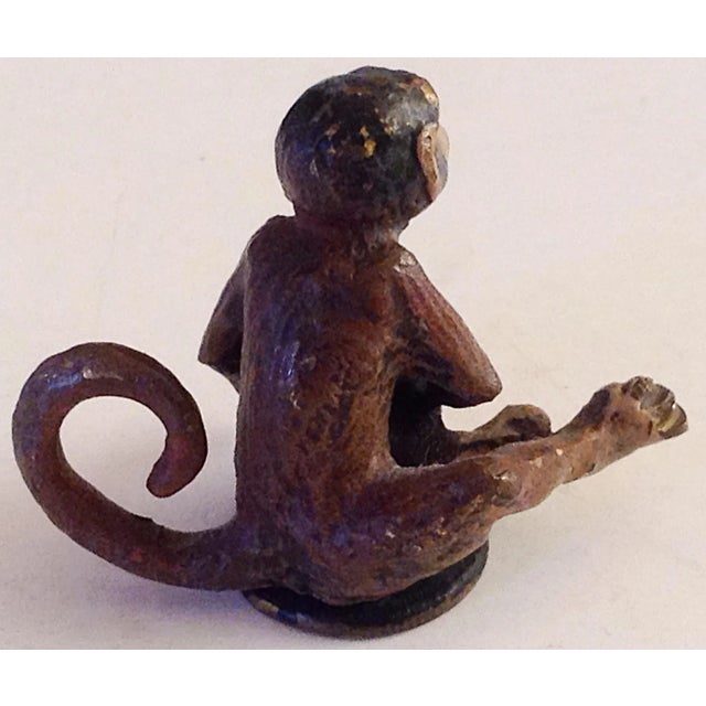 Safari Austrian Bronze Monkey Figurine For Sale - Image 3 of 4