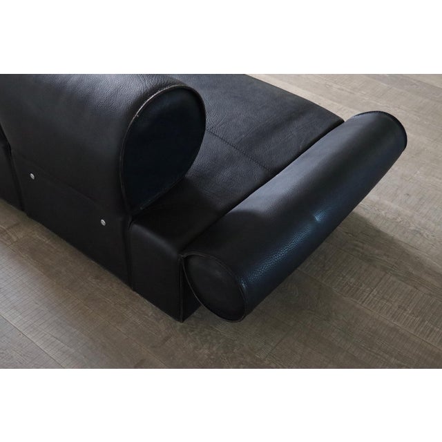 Sofa Daybed in Buffalo Leather by Marzio Cecchi, Italy, 1970s For Sale - Image 12 of 16