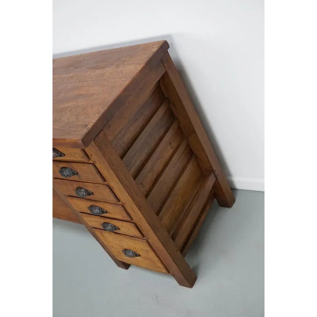 Vintage French Oak and Beech Workbench, 1930s For Sale - Image 10 of 12