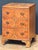 Early 20th Century English Bow Front Small Chest of Burr Walnut With Three Drawers For Sale - Image 5 of 14