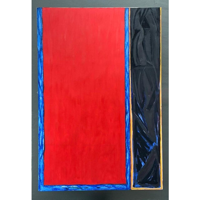 Monumental Sharon Gold Color Block Abstract Painting For Sale - Image 13 of 15