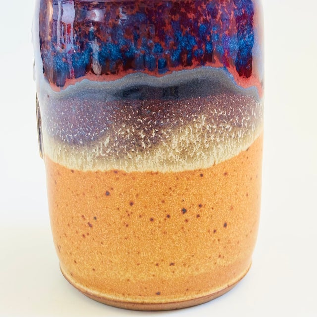 Huckleberry Art Pottery Vase by Tom Briney, Mountain Brook Studio Montana For Sale - Image 9 of 11