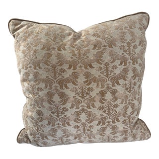 Vintage 16” Square Fortuny Pillow For Sale