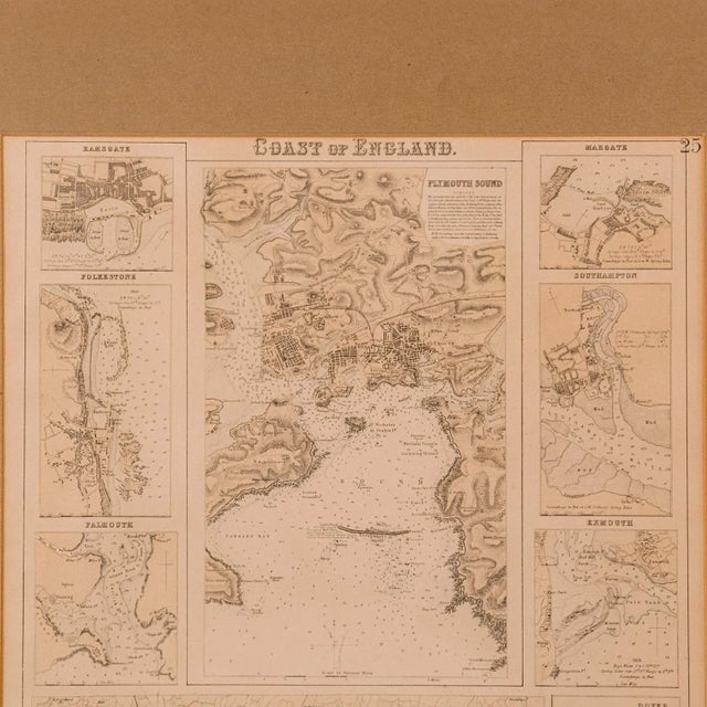 Mid 19th Century 1850's Antique Lithography Map For Sale - Image 5 of 12