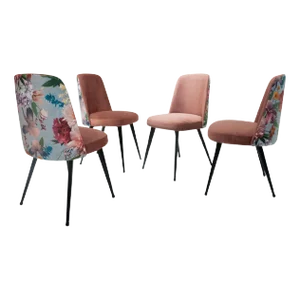 Italian Mid-Century Modern Multicolored Chairs, Italy, 1950s, Set of 4