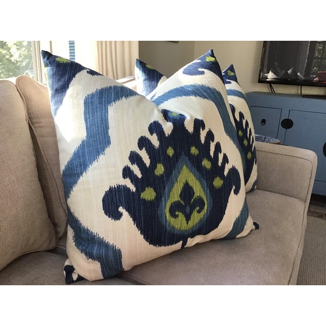 Thibaut “Myanmar Ikat” Down Filled Pillows a Pair Chairish