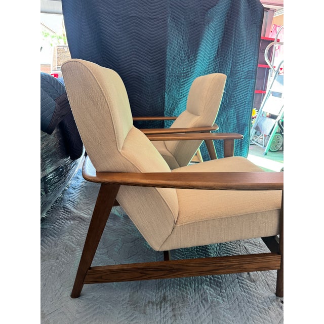 Mid-Century Modern Mid Century Wood Chair Set of 2 For Sale - Image 3 of 11