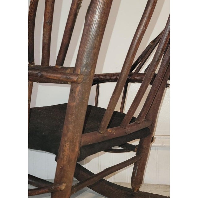 19Thc Bent Wood / Twig Child's Rocking Chair For Sale - Image 4 of 6