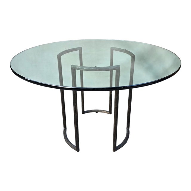 McGuire Glass Dining Table For Sale
