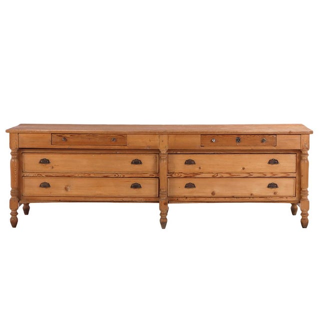 A monumental French draper’s table, circa 1890, measuring an impressive 96 inches in width. Originally designed for a...