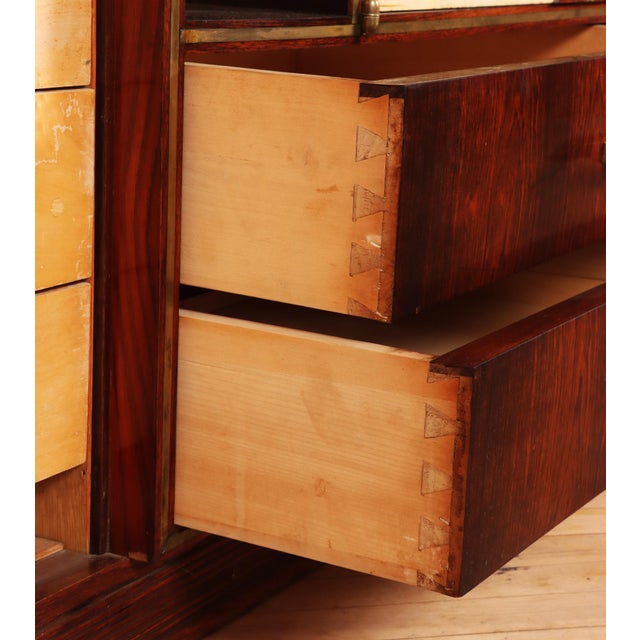 Wood 1940s Paolo Buffa Italian Rosewood and Parchment Cabinet For Sale - Image 7 of 9