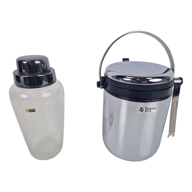 Cocktail Shaker and Ice Cooler from WMF, 1970s, Set of 2 For Sale