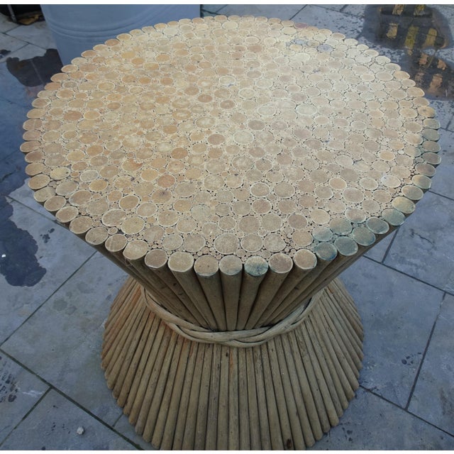 MC Guire Bamboo Rattan and Glass Dining Table, 1970s For Sale - Image 13 of 17