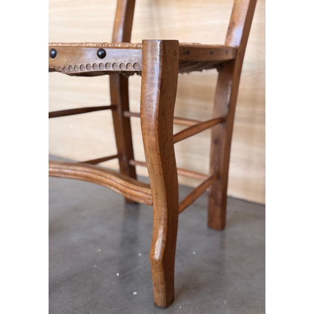 19th Spain Dining Chairs with Wide Cane Seats, Set of 10 For Sale - Image 13 of 18