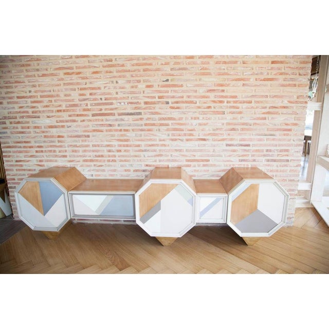 Otto Sideboard, Three Doors and Two Drawers, by Lola Glamour Dimensions: D 45 x W 235 x H 65 cm Materials: Wood.
