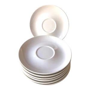 Vintage Franciscan Gladding McBean & Co. Whitestone Ware Saucers- Set of 7
