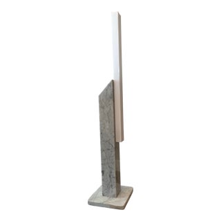 Rove Concepts White Carrera Marble Floor Lamp For Sale
