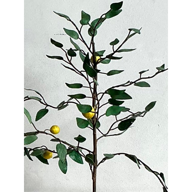 Vintage Regency Tole Lemon Trees - A Pair For Sale In West Palm - Image 6 of 7