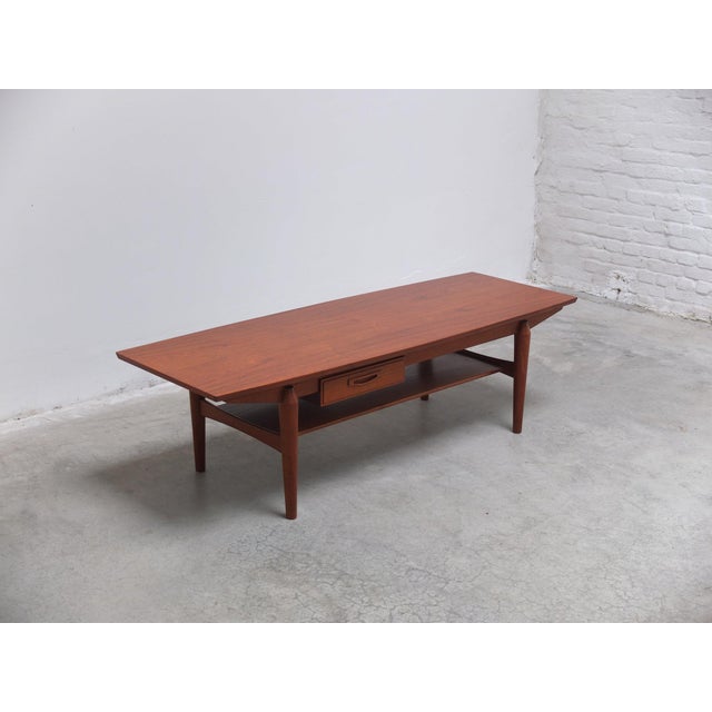 Large Coffee Table with Magazine Rack from O.M.F., 1960s For Sale - Image 4 of 13