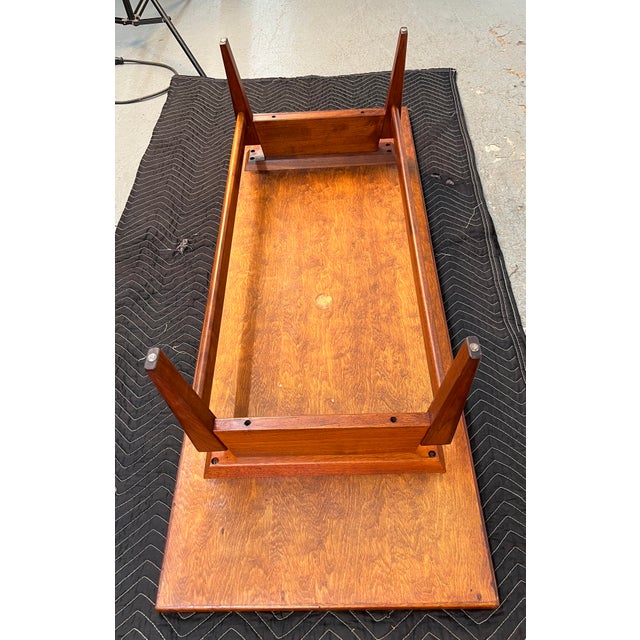Mid-Century Walnut Coffee Table Attributed to Jens Risom For Sale - Image 15 of 17
