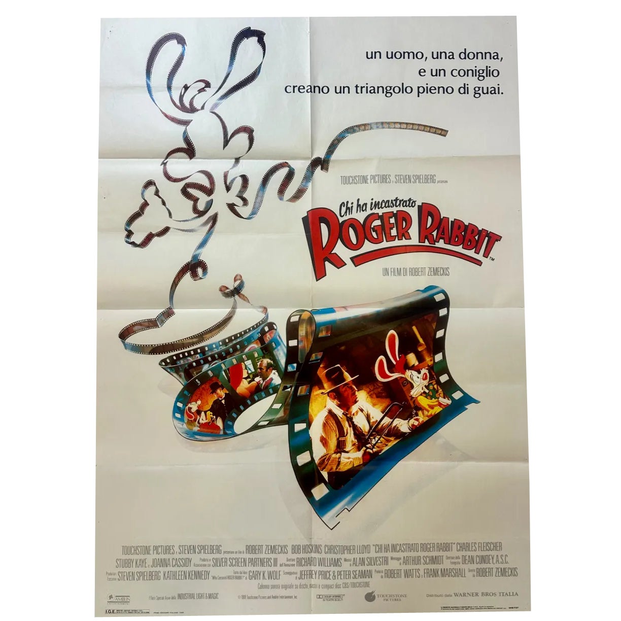 Vintage Italian Movie Poster Who Framed Roger Rabbit, 1988 | Chairish
