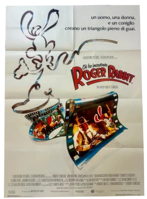 Vintage Italian Movie Poster Who Framed Roger Rabbit, 1988