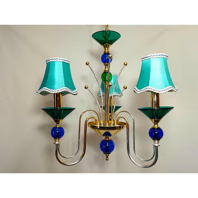 Vintage Hollywood Regency Chandelier in Murano Glass from Seguso, 1980s For Sale - Image 13 of 16