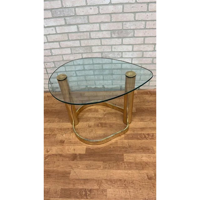 Mid 20th Century Hollywood Regency Brass Console & Side Table by Leon Rosen for Pace For Sale - Image 5 of 13
