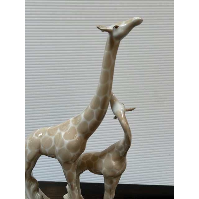 Miquel Requena Giraffe and Calf Porcelain Figurine, Signed For Sale - Image 9 of 12