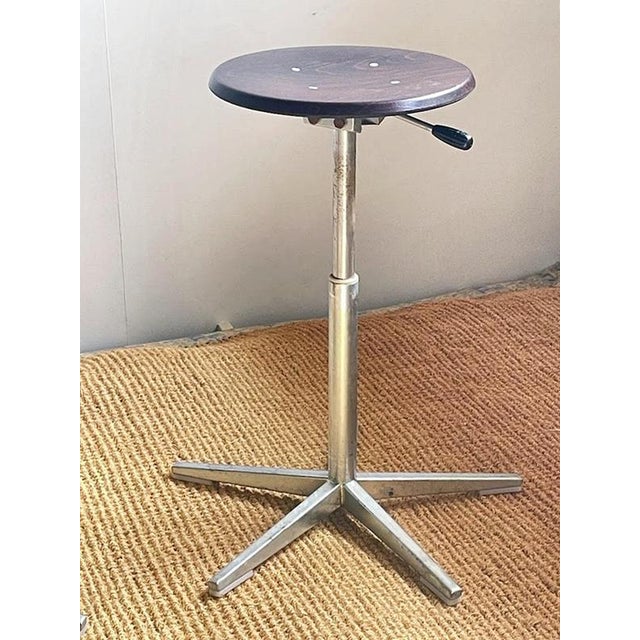 Vintage Adjustable Atelier Stools from Embru, Switzerland, 1960s, Set of 2 For Sale - Image 6 of 14