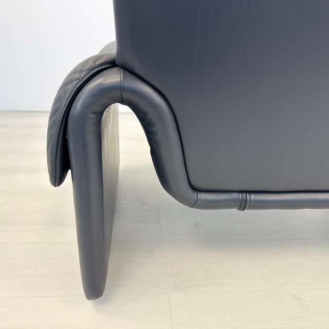 Dark Blue Black De Sede Ds 2011 Leather Armchair For Sale - Image 12 of 12