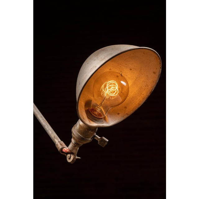 Silver Vintage Articulated Industrial Task Lamp by o.c. White For Sale - Image 8 of 12