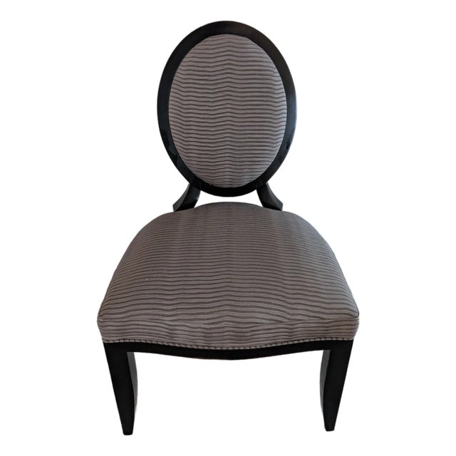 1990s Barbara Barry Oval X-Back Chair by Baker Furniture For Sale