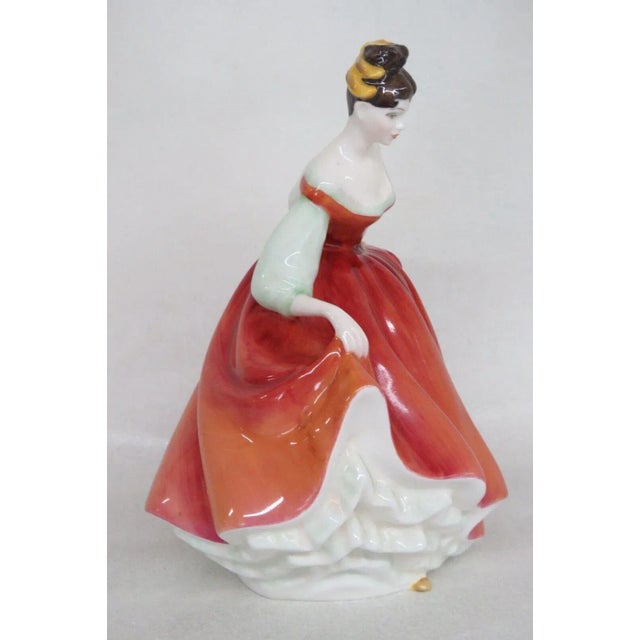 Red Royal Doulton Fair Lady Red Hn2832 Bone China Porcelain Figurine For Sale - Image 8 of 11